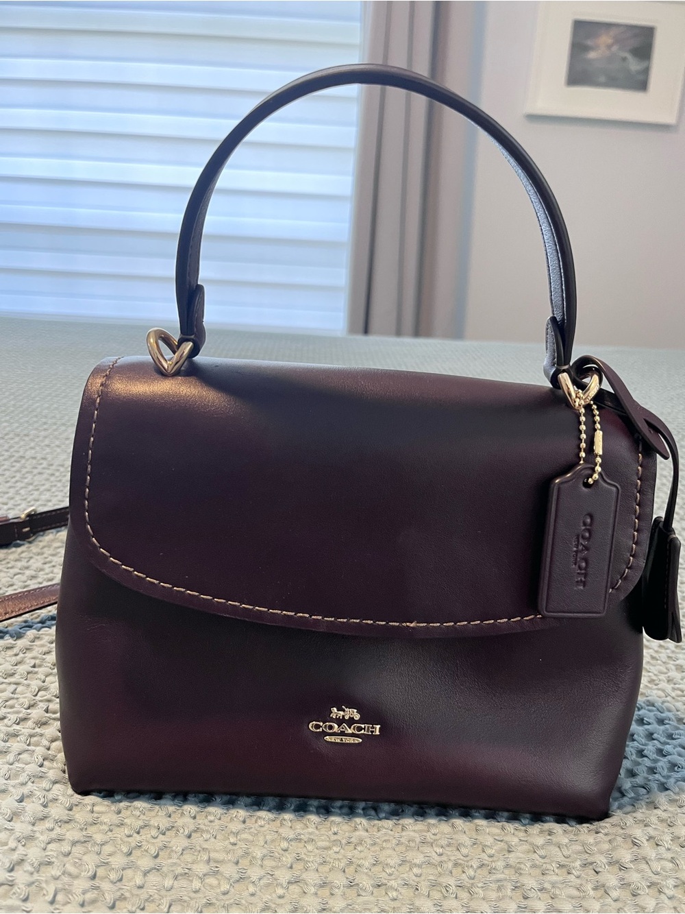 Coach Emory Top Handle Bag in Espresso with Gold Hardware